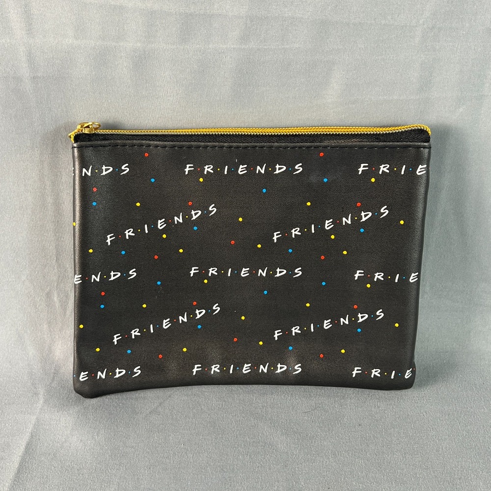 Paladone Friends TV Show Make-Up Travel Pouch Black Zipper Closure for Women's